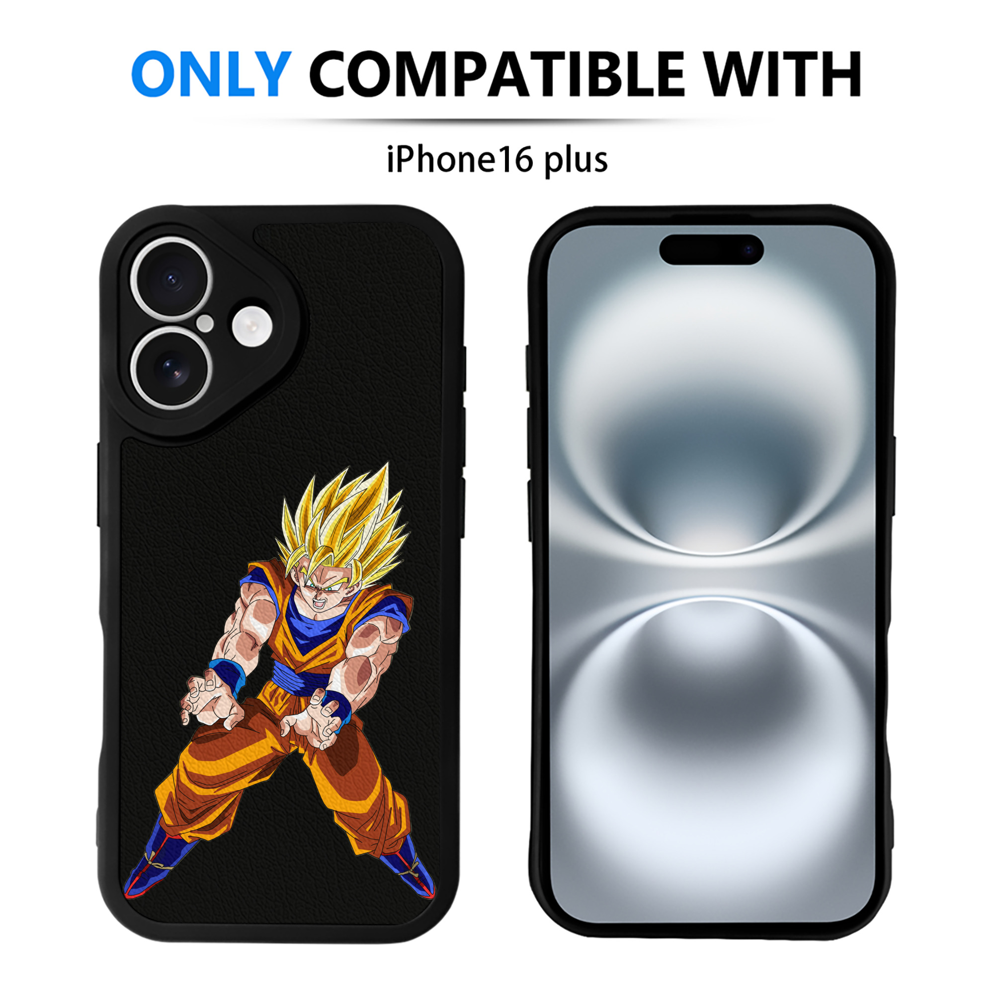（画像用） ドラゴンボール 孫悟空（そん ごくう）Son Goku カカロット DRAGON BALL Kakarotto 【iPhone 16シリーズ対応】シリコンスマホケース（レザー調） 材質：シリコン